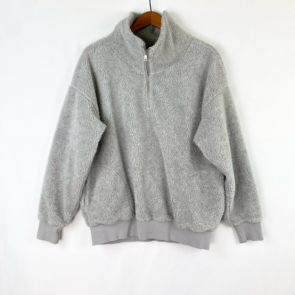 Polo Ralph Lauren Faux Fur Sherpa‎ Fleece 1/2 Zip Jacket Pullover Relaxed